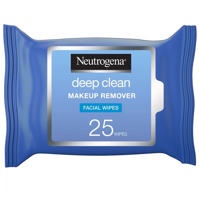 Neutrogena Deep Clean Make-Up Remover Facial Wipes, 25 Wipes, Makeup Removers & Cleansers, Neutrogena, Chase Value