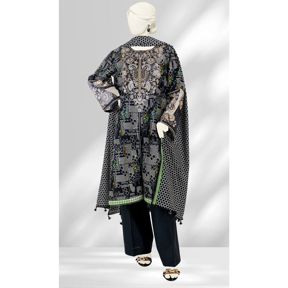 Panjnad By J. Lawn Embroidered 3 Piece Unstitched - 1282-A, Women, 3Pcs Shalwar Suit, Junaid Jamshed, Chase Value