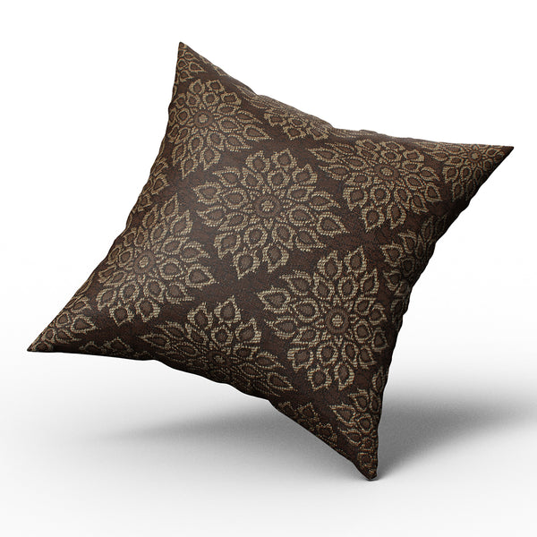 Jacquard Cushion - Dark Brown, Cushions & Pillows, Chase Value, Chase Value