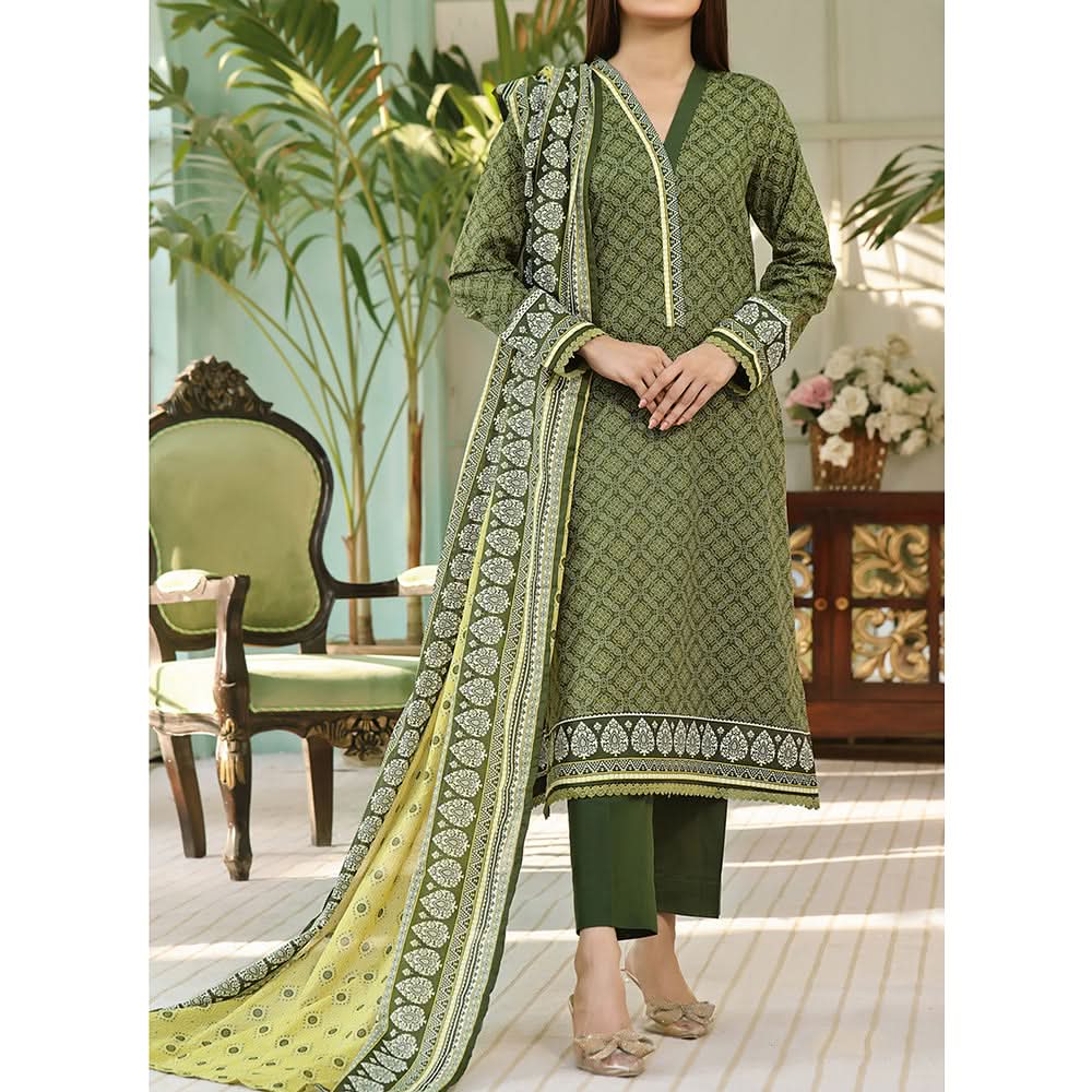 Vs Ayesha Alishba Printed Lawn Suit Unstitched 3Pcs - 188, Women, 3Pcs Shalwar Suit, VS Textile, Chase Value