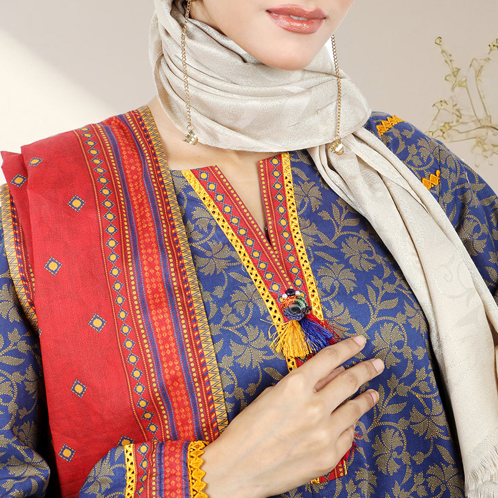 Eminent Women's Khaddar Unstitched 3pcs Suit - 17, Women, 3Pcs Shalwar Suit, Eminent, Chase Value