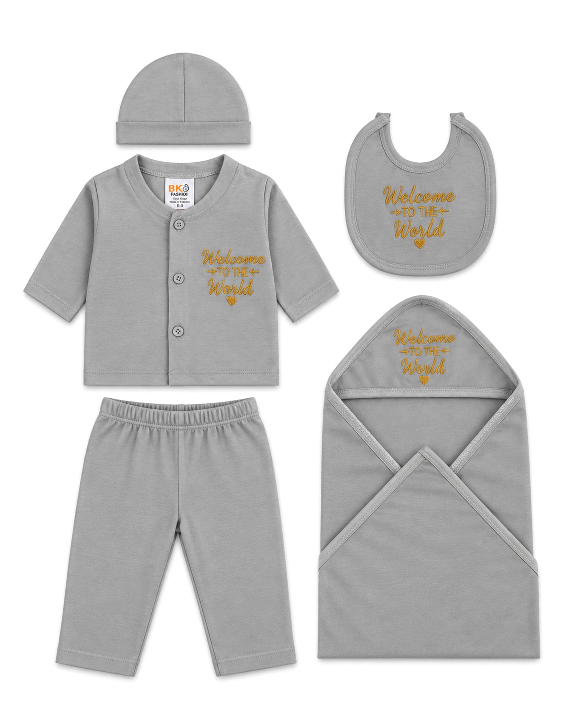 Newborn Unisex Gift Set - 5 Pcs
