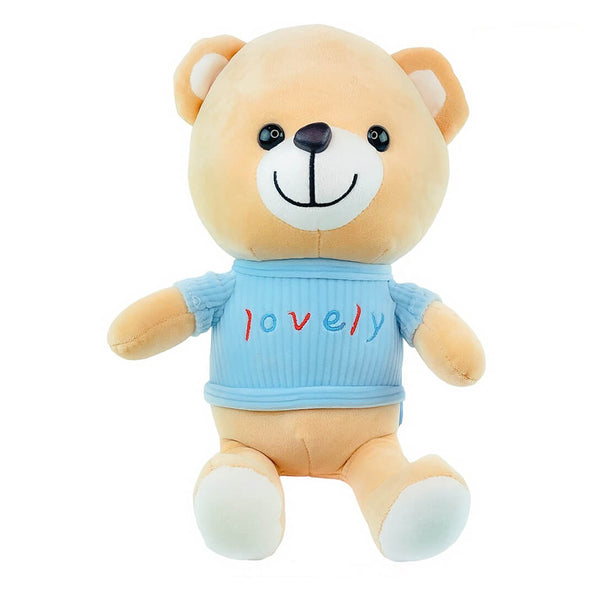 Stuff Toy Bear With Jacket - Sky Blue