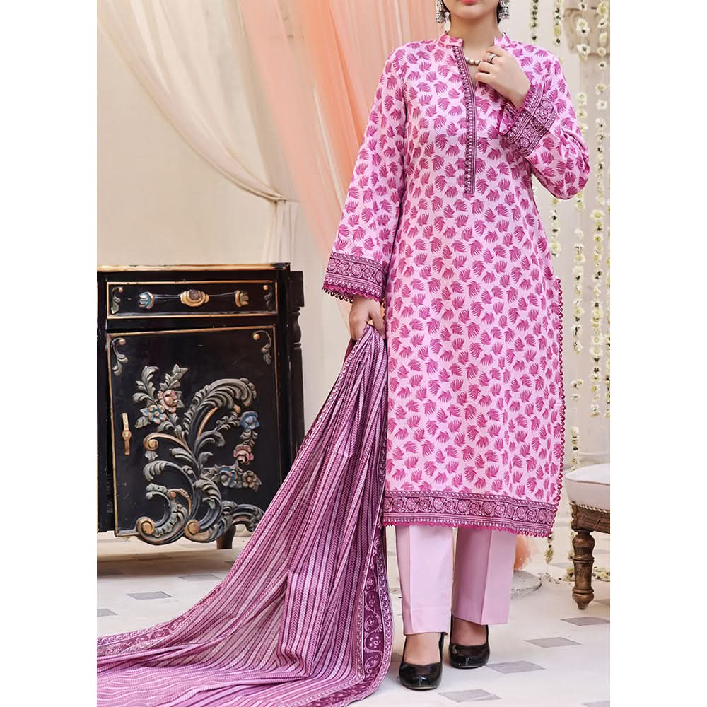 Vs Ayesha Alishba Printed Lawn Suit Unstitched 3Pcs - 192, Women, 3Pcs Shalwar Suit, VS Textile, Chase Value
