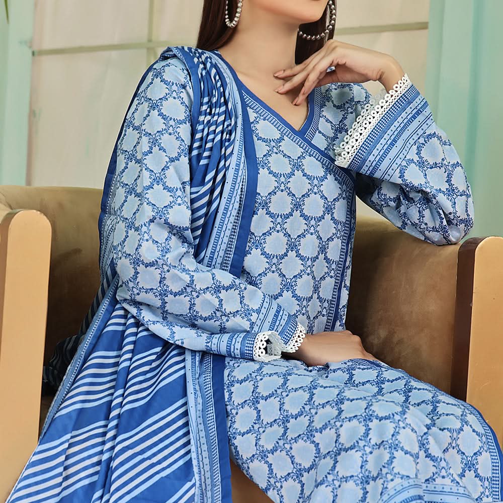 Vs Ayesha Alishba Printed Lawn Suit Unstitched 3Pcs - 193, Women, 3Pcs Shalwar Suit, VS Textile, Chase Value