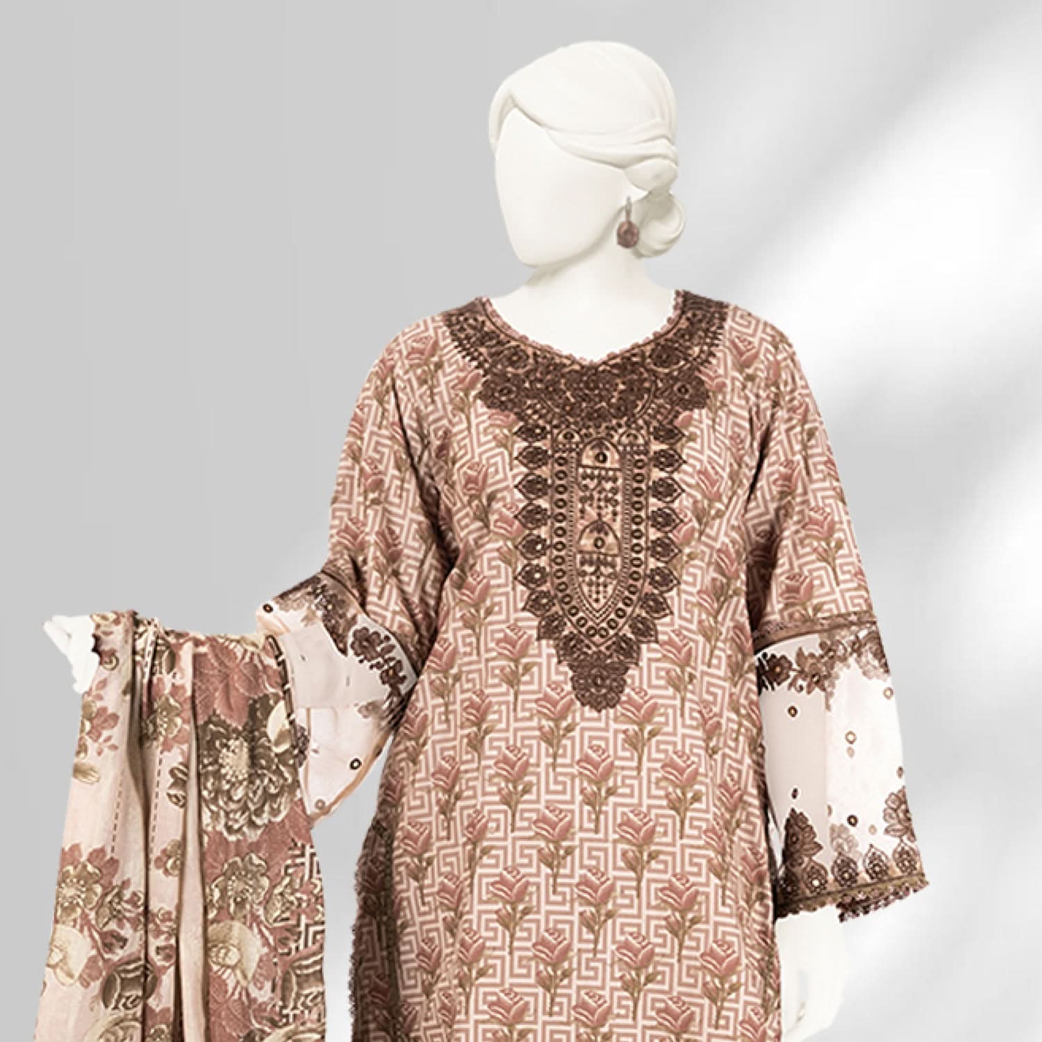 Panjnad By J. Lawn Embroidered 3 Piece Unstitched - 1287-A, Women, 3Pcs Shalwar Suit, Junaid Jamshed, Chase Value