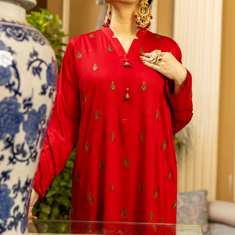 Eminent Women's Embroidered Cotail Unstitched Kurti, Women, Unstitched Kurti, Eminent, Chase Value