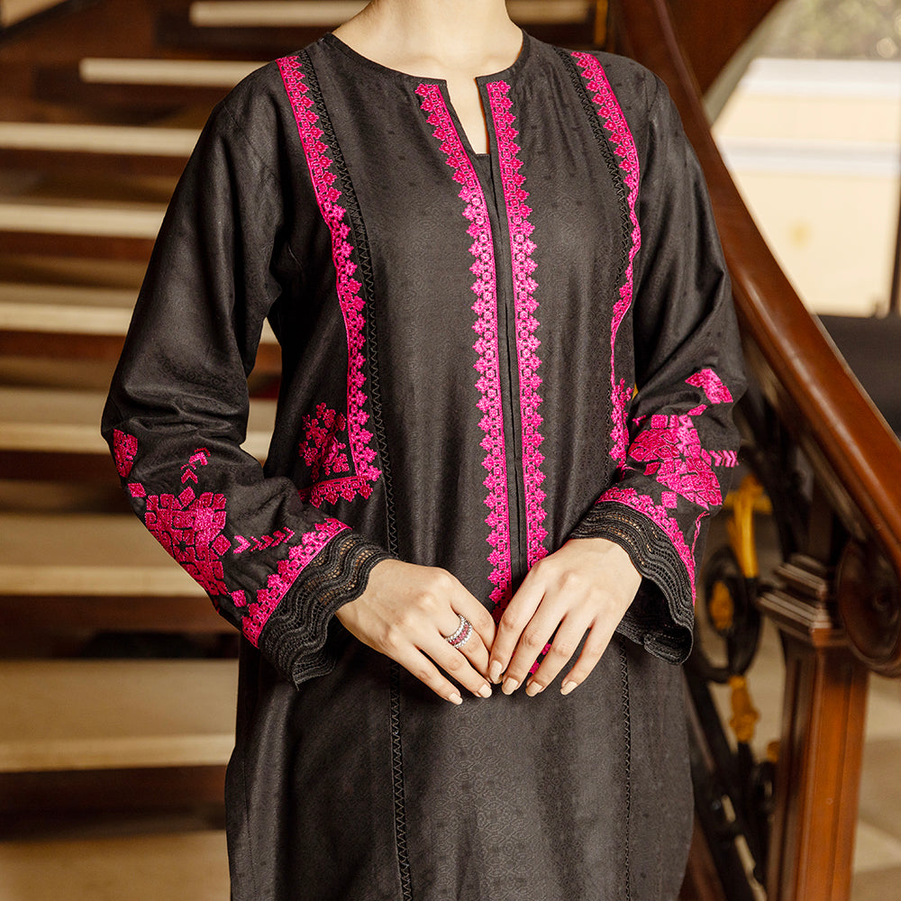 Eminent Embroidered Jacquard Kurti - 30, Women, Unstitched Kurti, Eminent, Chase Value