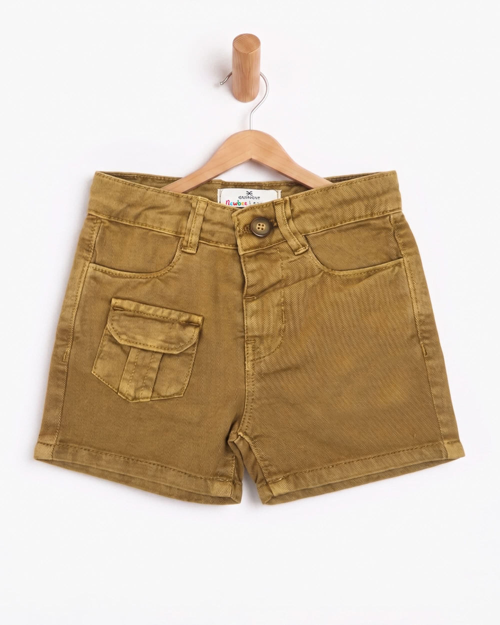 Eminent Newborn Boys Cotton Short - Khaki, Newborn Boys Shorts, Eminent, Chase Value