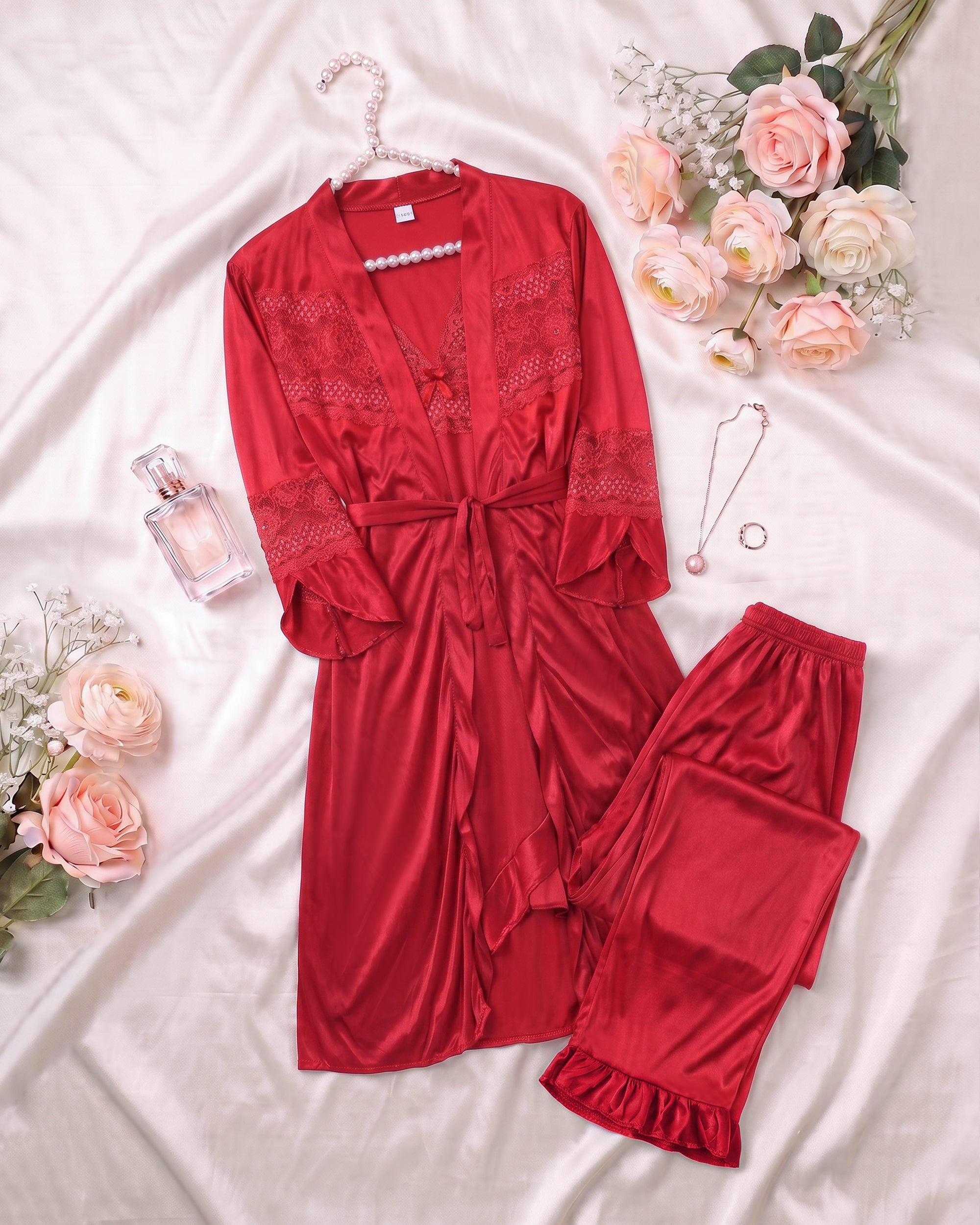 Eminent Women's Nighty Set- 3 Pcs