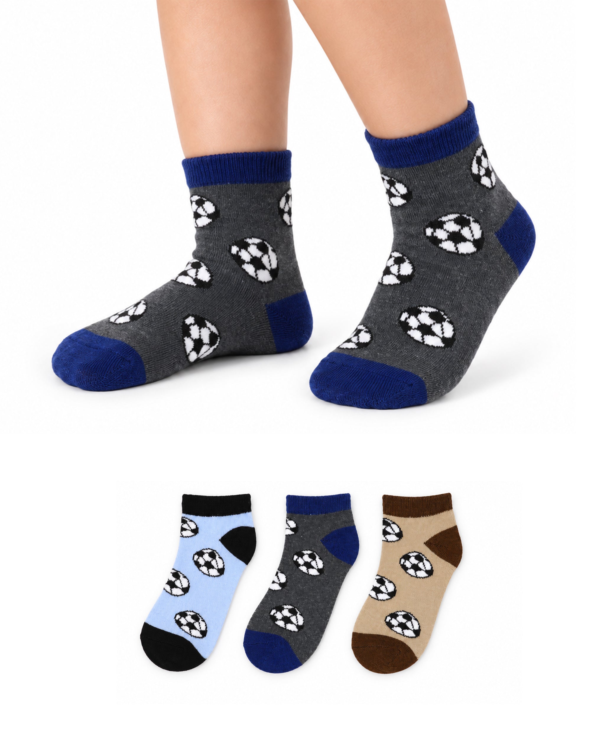 Kids Ankle Socks - 3 Pc