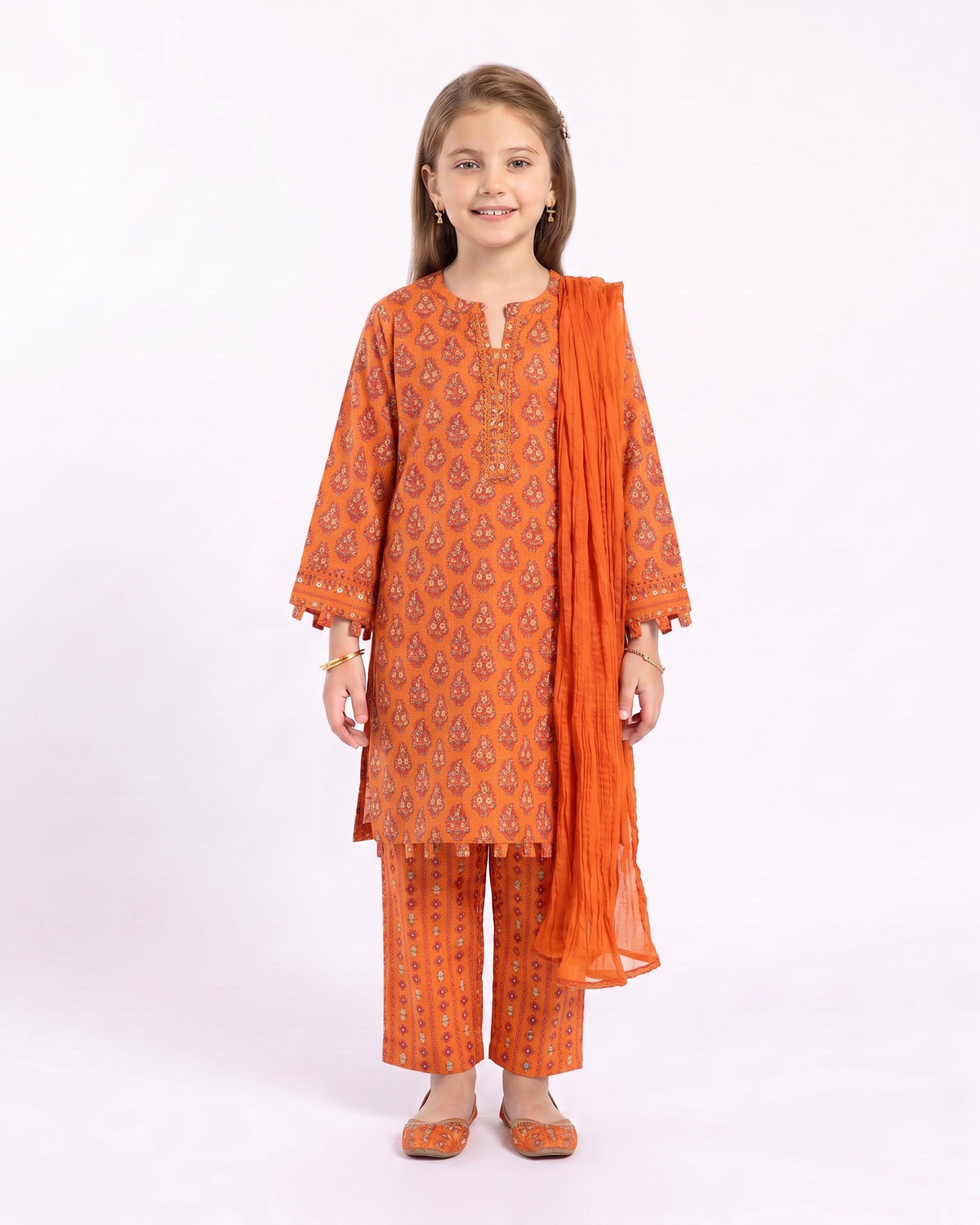 Eminent Girls' Essentials Printed 3 Pc Suit