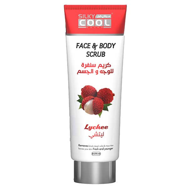Silky Cool Face & Body Scrub - Lychee 275ml, Scrubs, Silky Cool, Chase Value