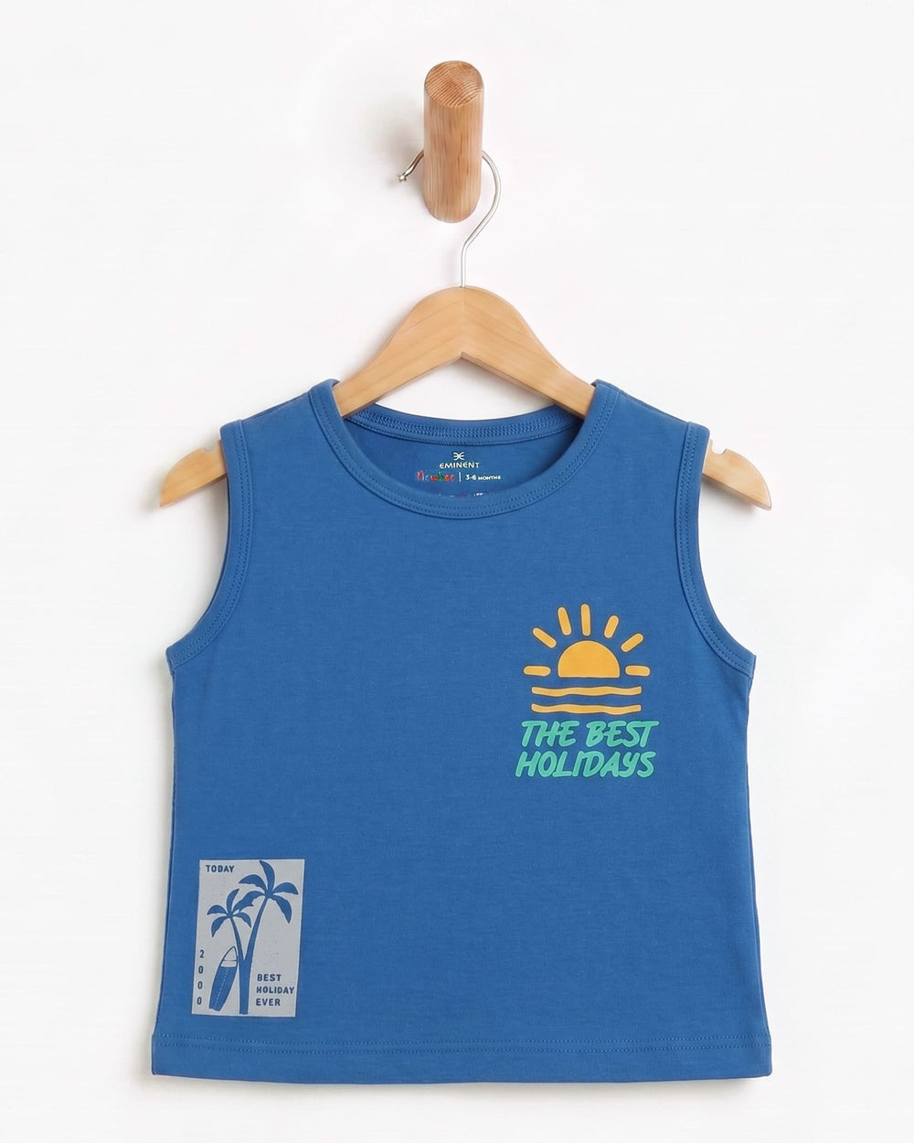 Eminent Newborn Boys Sando - Blue, Newborn Boys Shirts & T-Shirts, Eminent, Chase Value