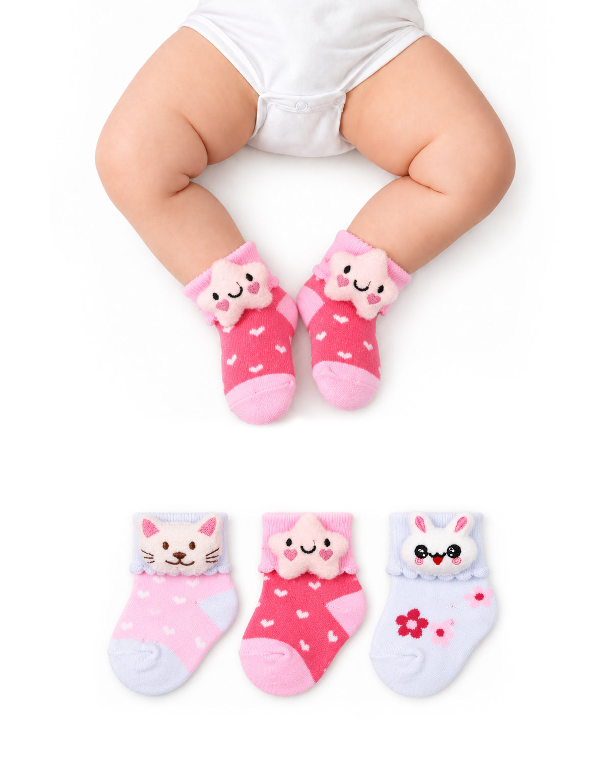 Newborn Socks - 3 Pc