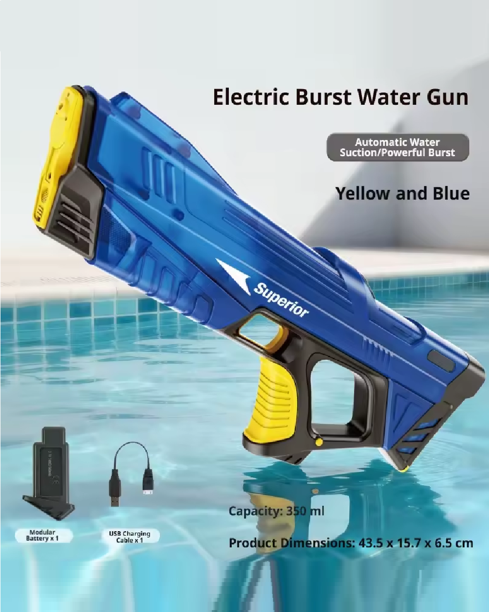Battery Operated Water Gun 350Ml