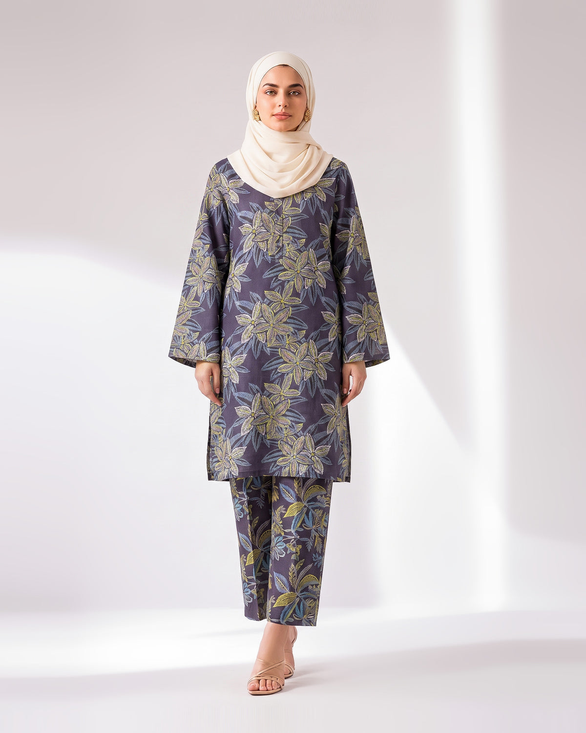 Valuables Women's Printed Unstitched 2 PC Suit