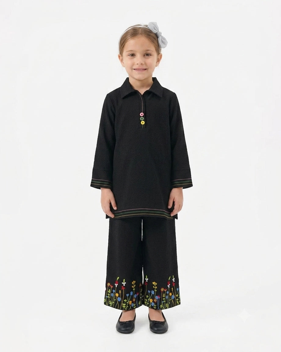 Eminent Girls' Fusion Embroidered 2Pc Suit