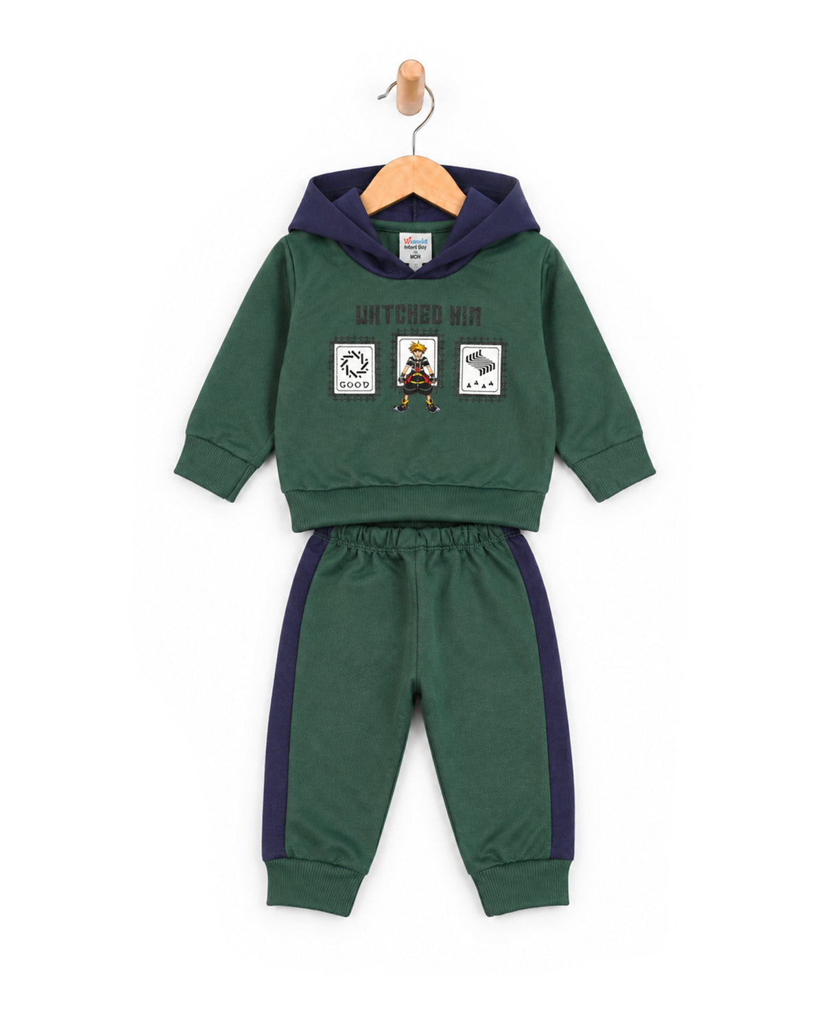Valuables Newborn Boys Hooded Suit