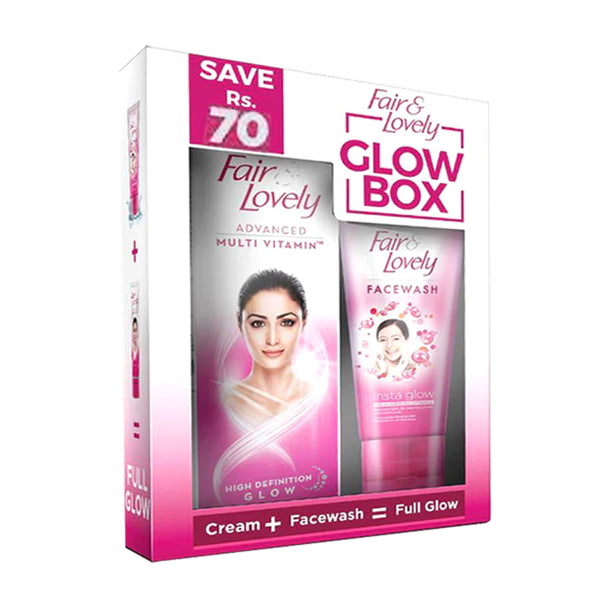 Fair & Lovely Glow Promo Box Face Wash + Cream 50G, Creams & Lotions, Fair & Lovely, Chase Value