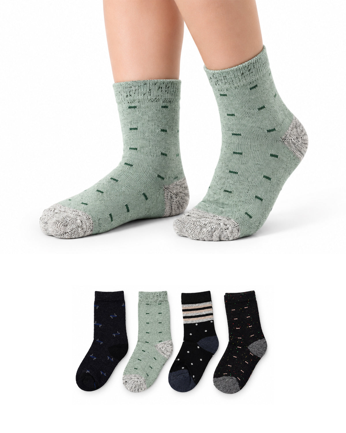 Valuables Boys Printed Lycra Socks - 4 Pc