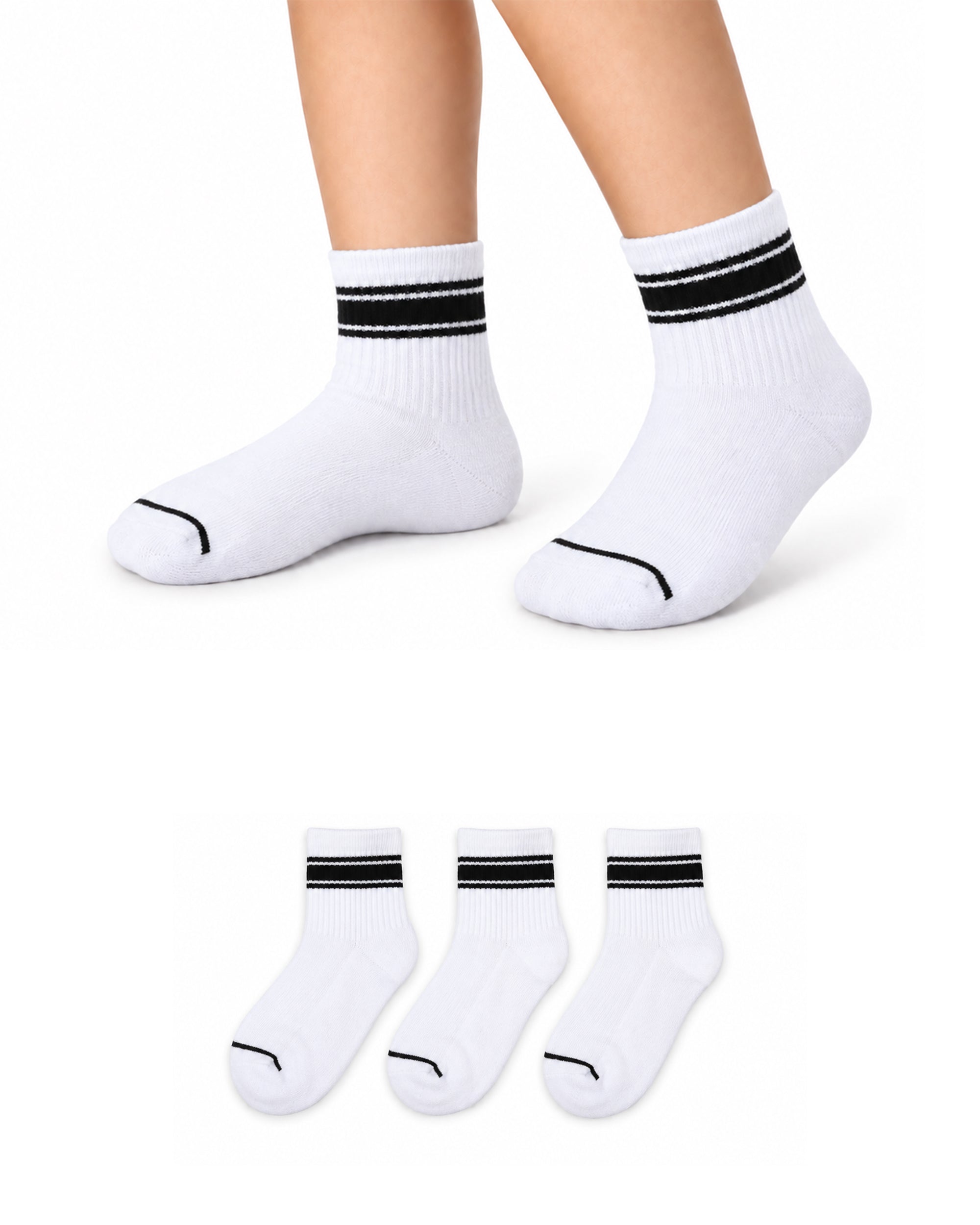 Valuables Kids Sports Socks - 3 Pc