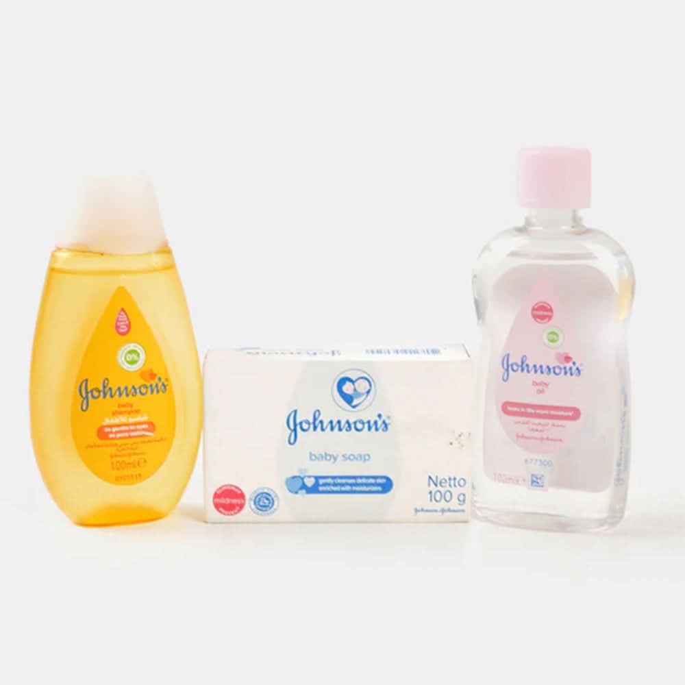 Johnsons Baby Essential Kit 3 Pcs, Baby Care, Johnson's, Chase Value
