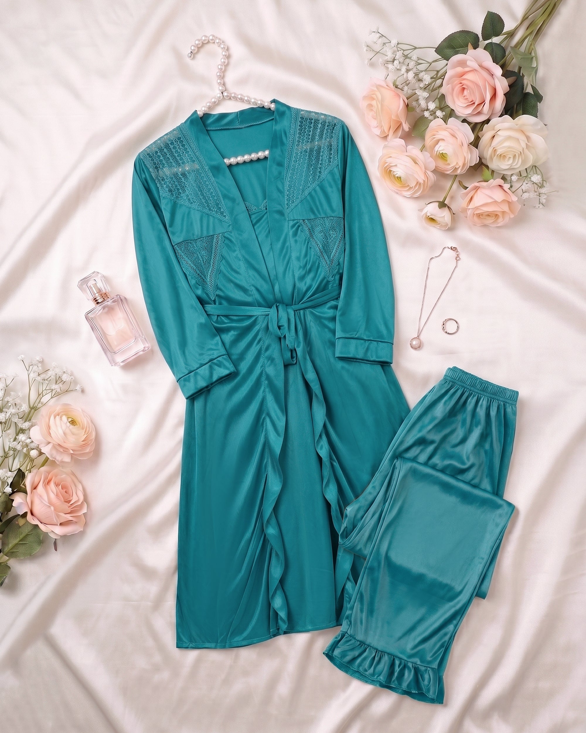 Eminent Women's Nighty Set- 3 Pcs