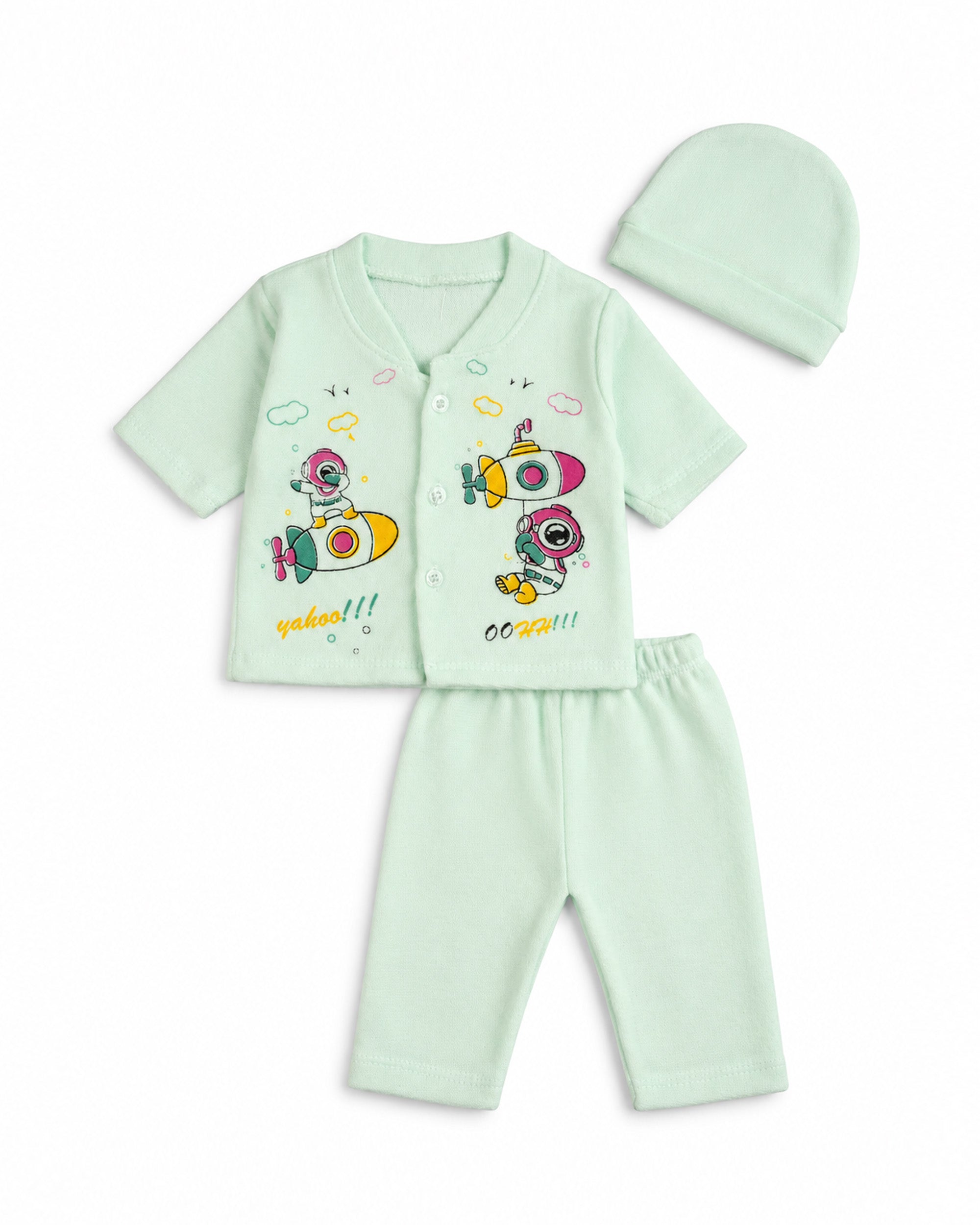 Newborn Boys Suit Set with Cap