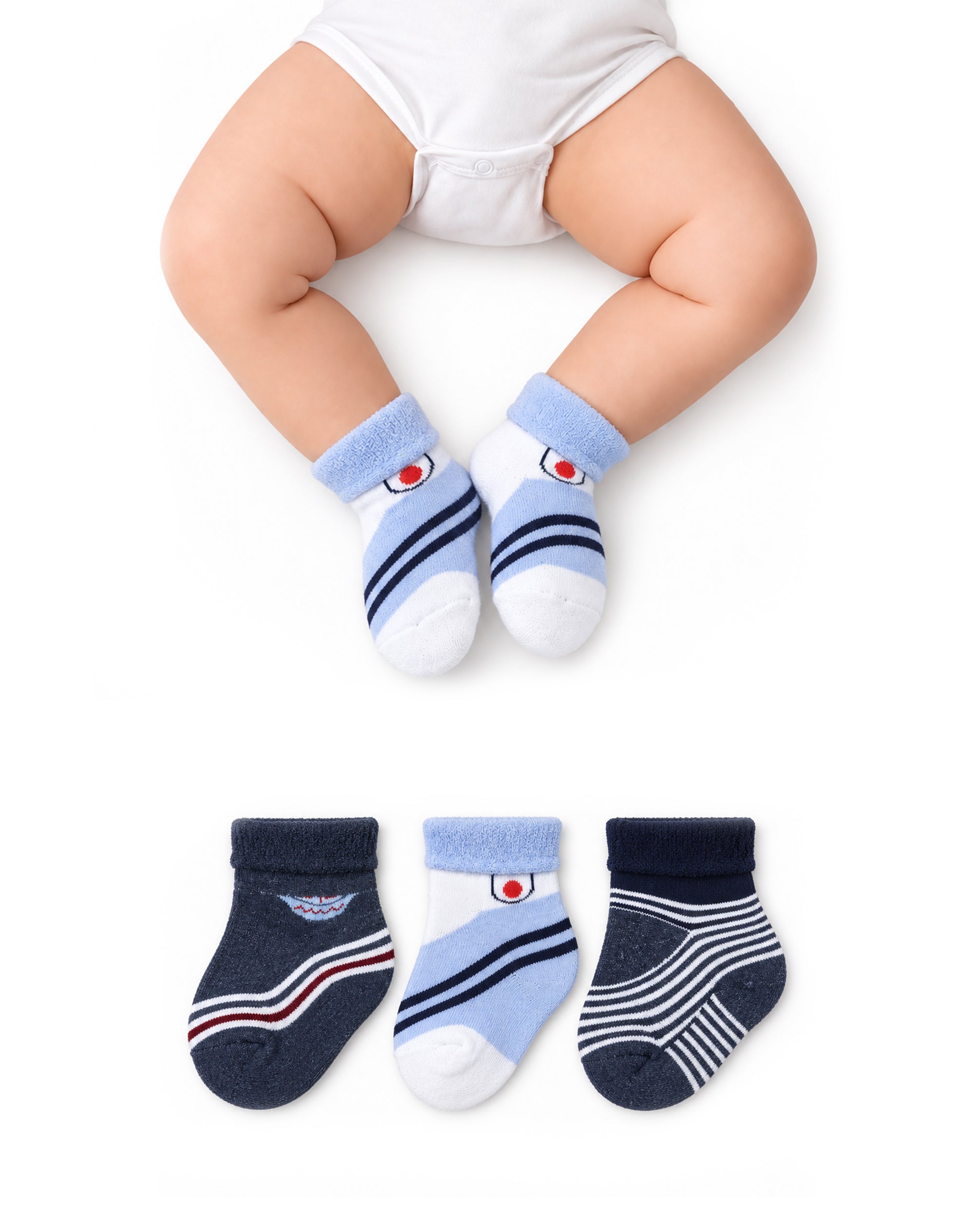Newborn Woolen Socks - 3 Pc