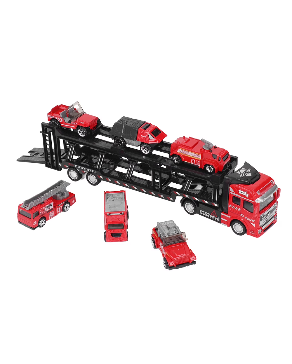 Die-Cast Track With Car 3 Pcs