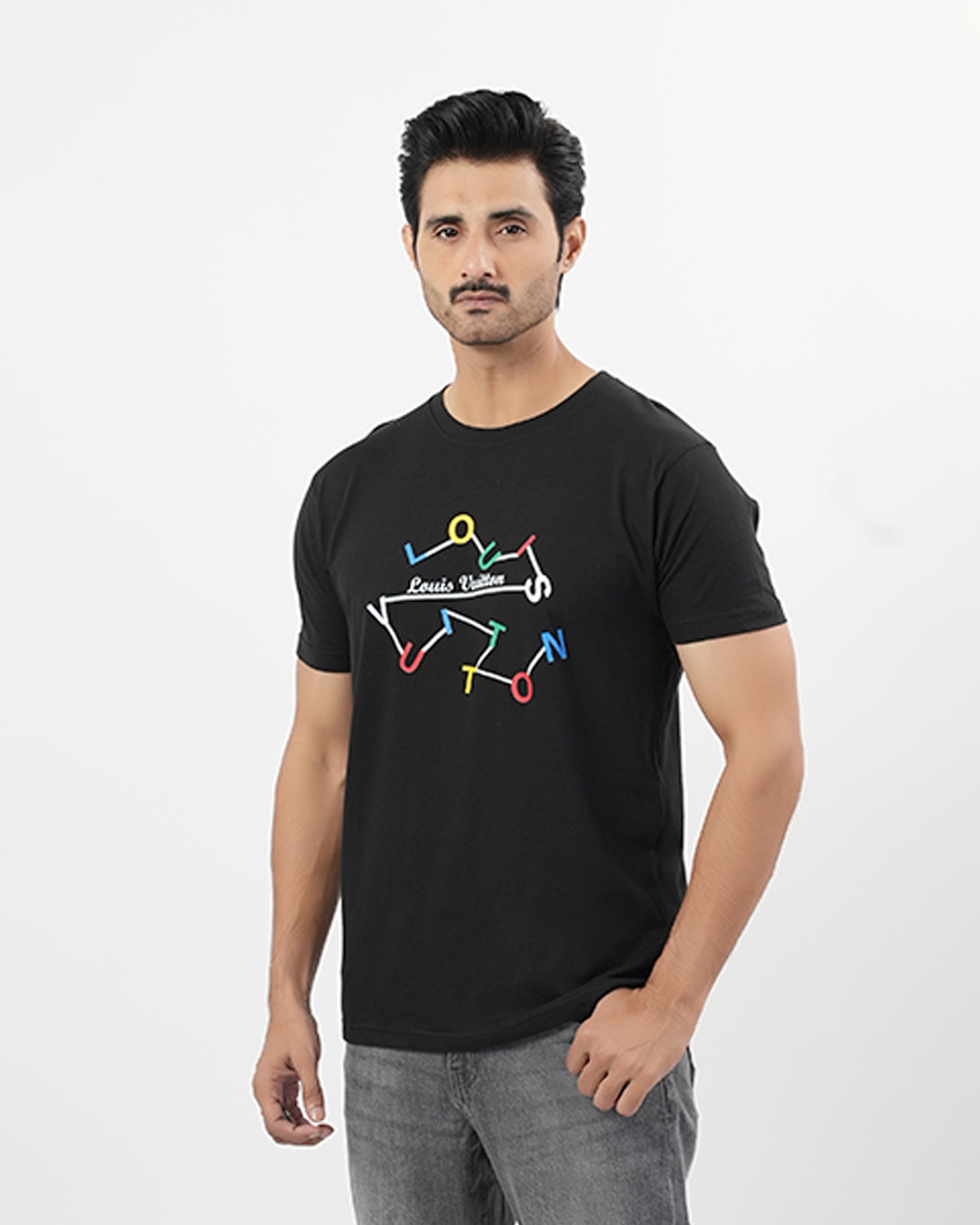 Valuables Men's Printed Half Sleeve T-Shirt - Louis Vuitton