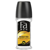 Fa Men 24H Freshly Free Lime & Ginger Scent Roll-On Deodorant, For Men, 50ml, Body Roll On & Sticks, Fa, Chase Value