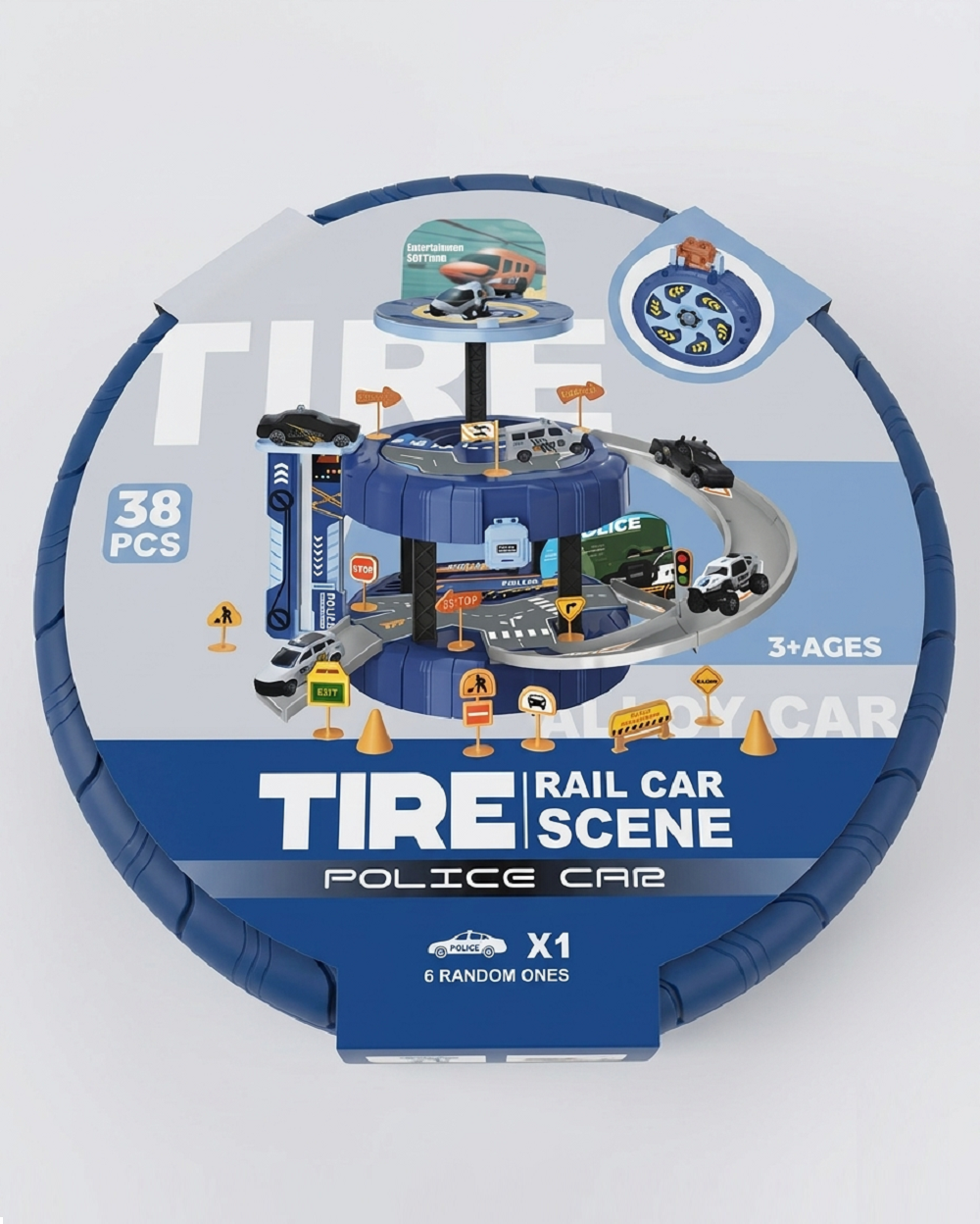 Police Parking Lot 38 Pcs With Die Cast Vehicle