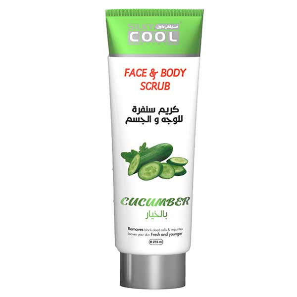 Silky Cool Face & Body Scrub - Cucumber 275ml, Scrubs, Silky Cool, Chase Value