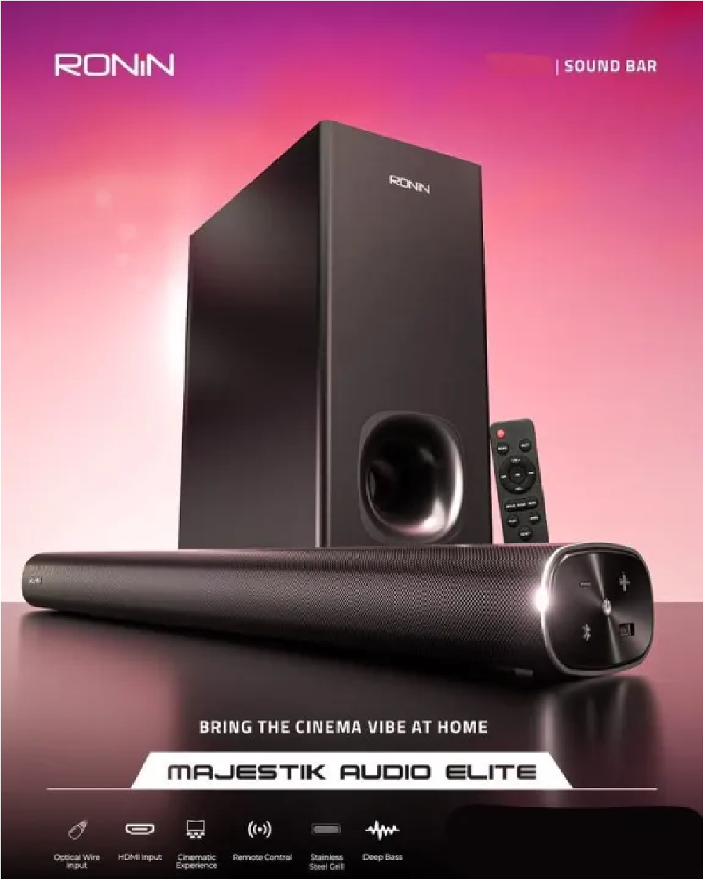 Ronin Sound Bar Majestik Audio R-3015