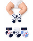 Newborn 3 Pc Card Socks - Dark