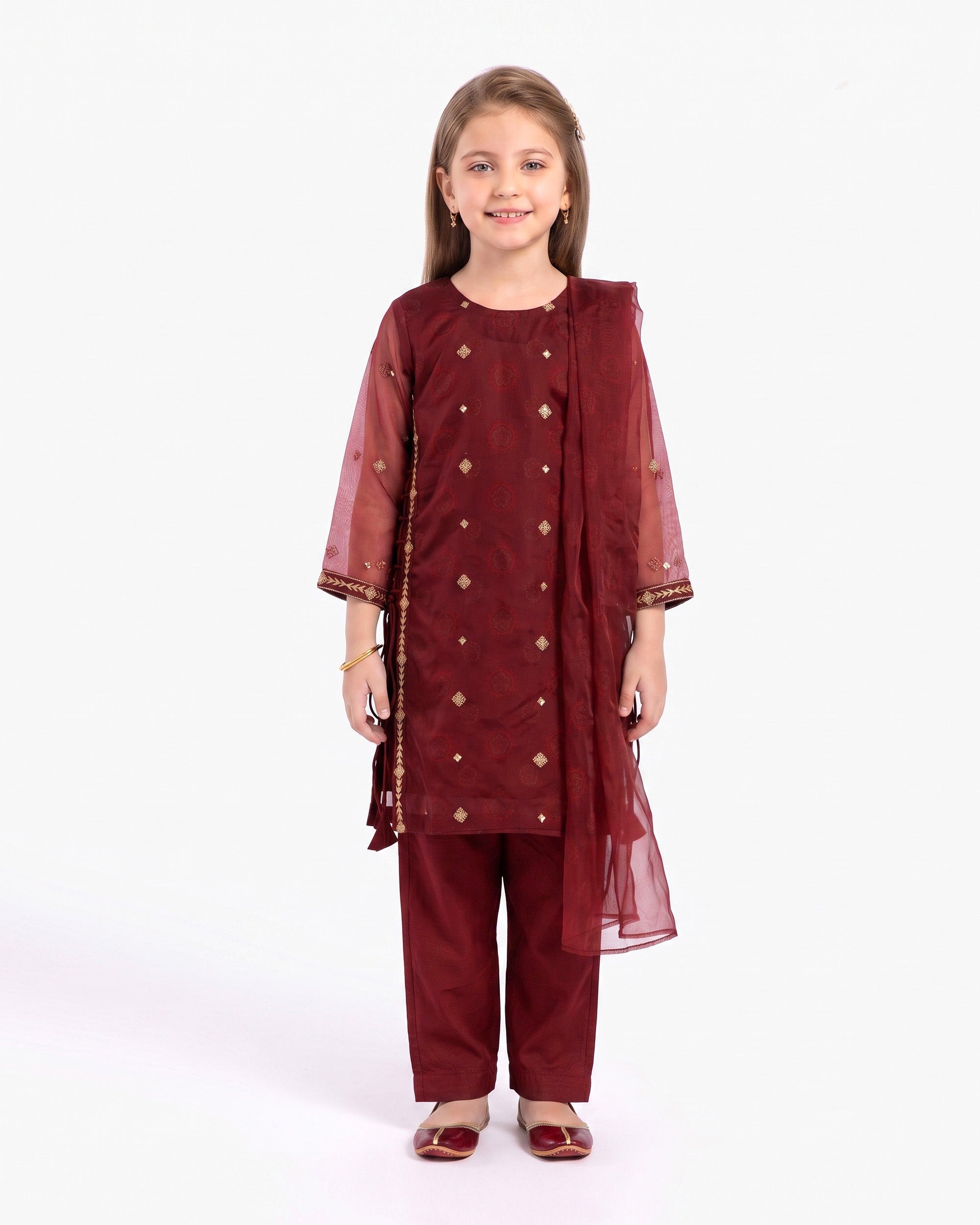 Eminent Girls' Signature Embroidered 3pc Suit