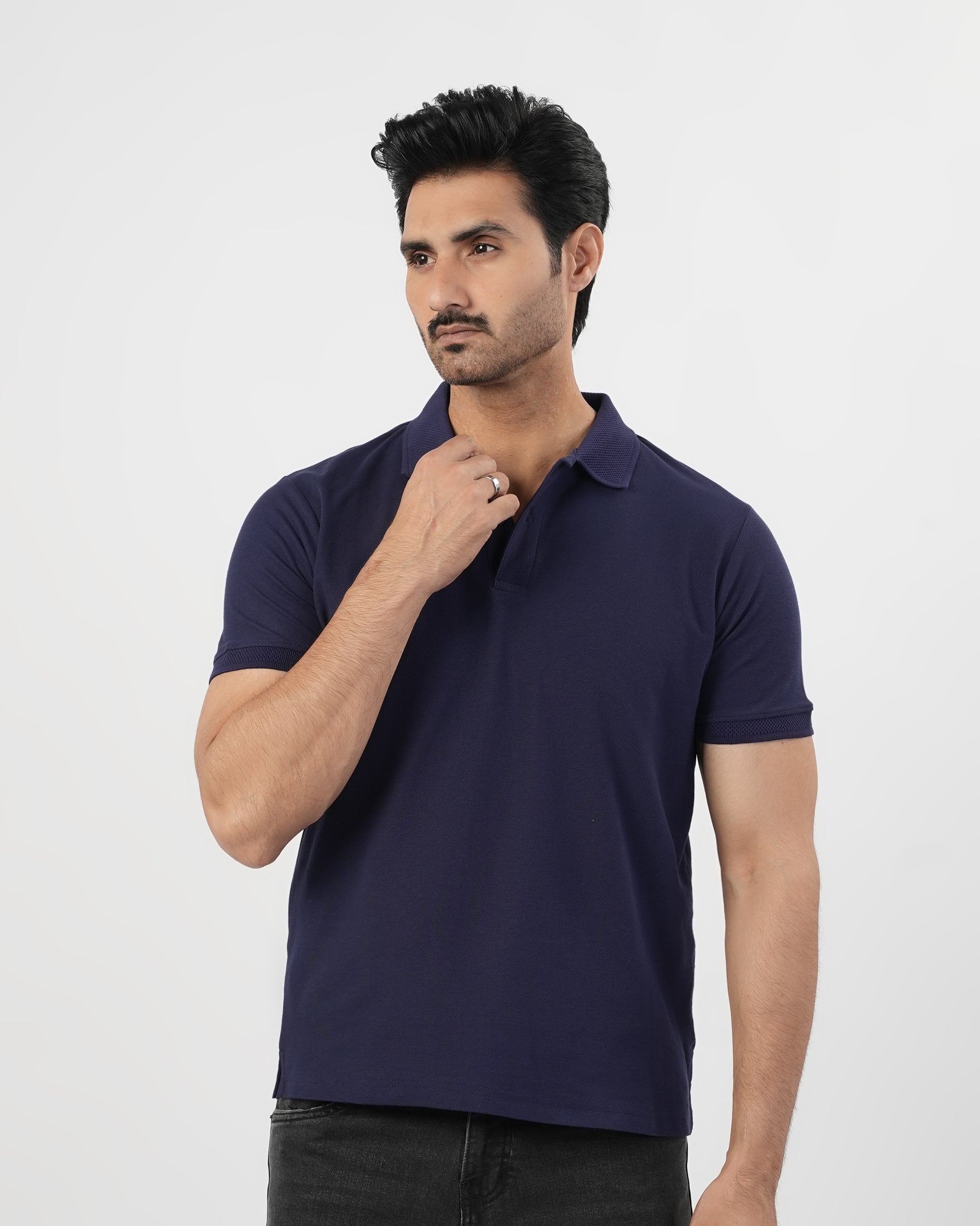 Eminent Men’s Solid Pique Polo T-Shirt