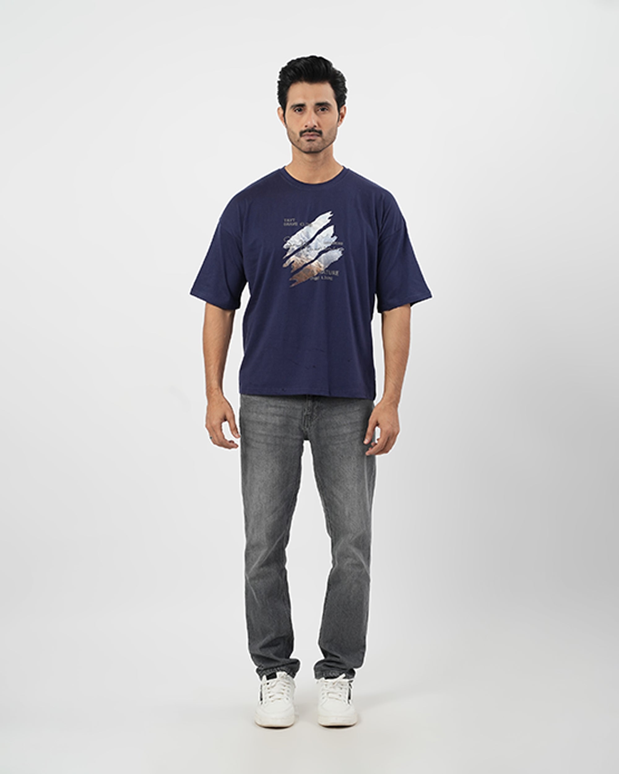 Men's Drop Shoulder Printed Shirt