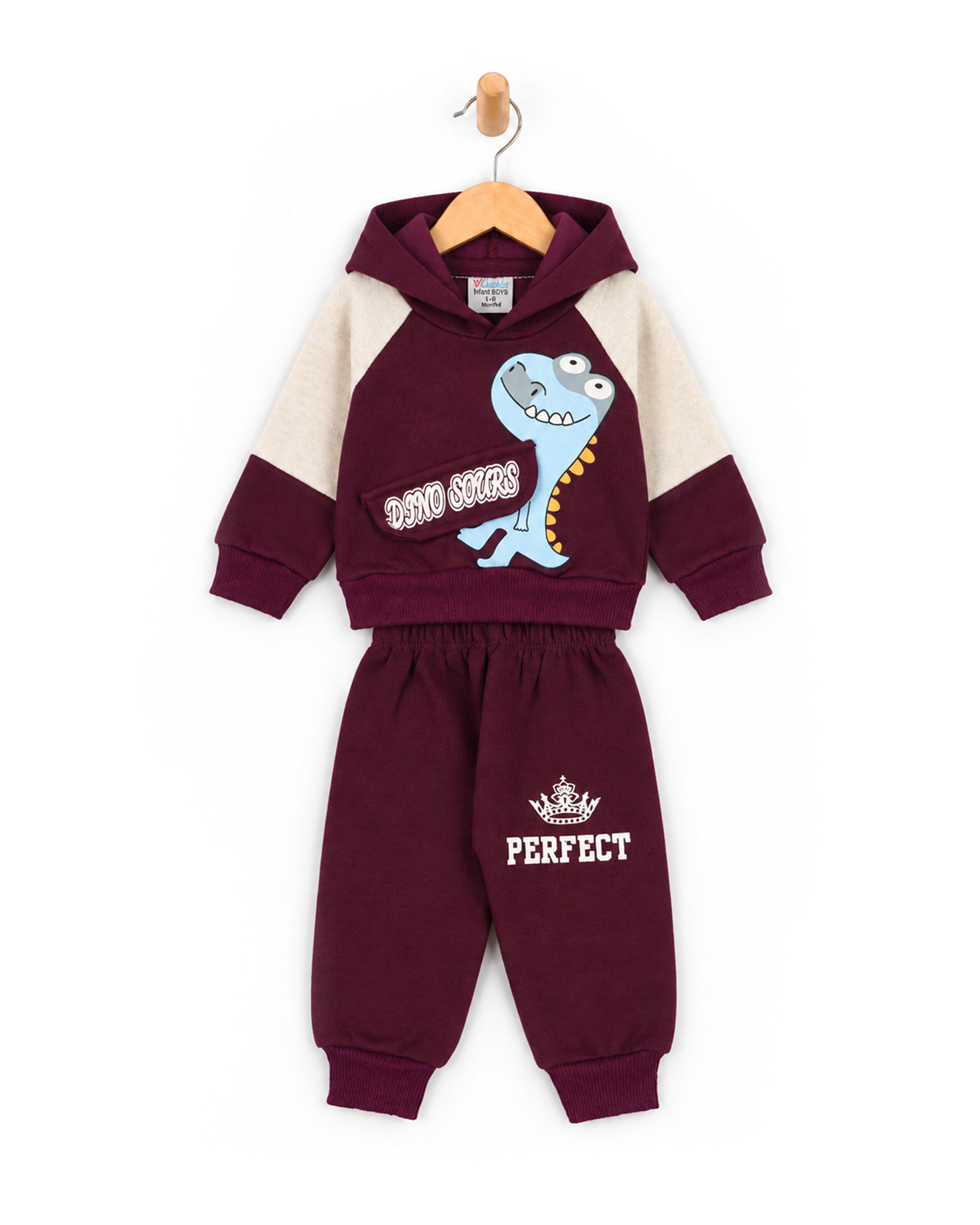 Valuables Newborn Boys Hooded Suit