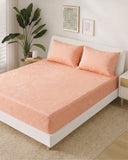 Valuables Embossed Double Fitted Bed Sheet Set - 72 x 78 Inch