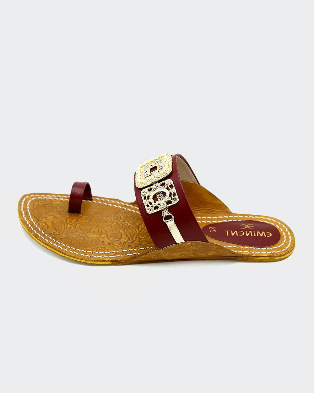 Eminent Women's Leather Kolhapuri, Women Slippers, Eminent, Chase Value
