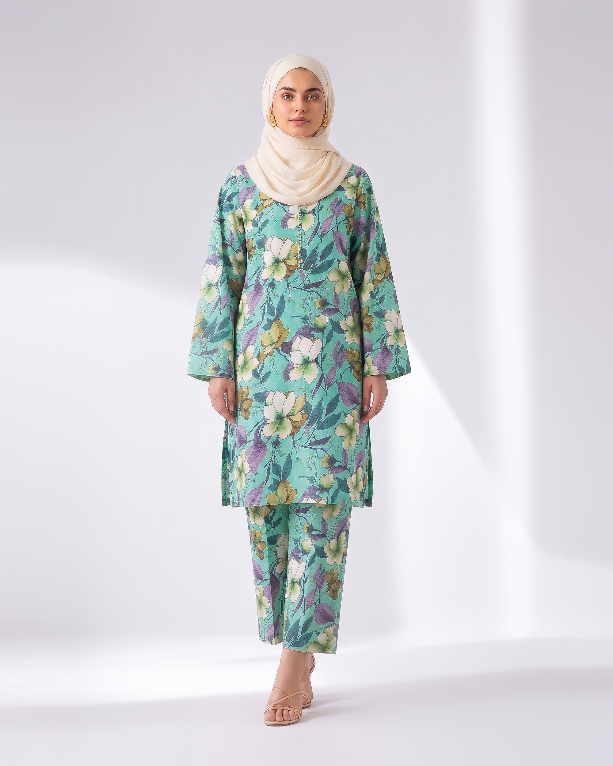 Valuables Women's Printed Unstitched 2 PC Suit