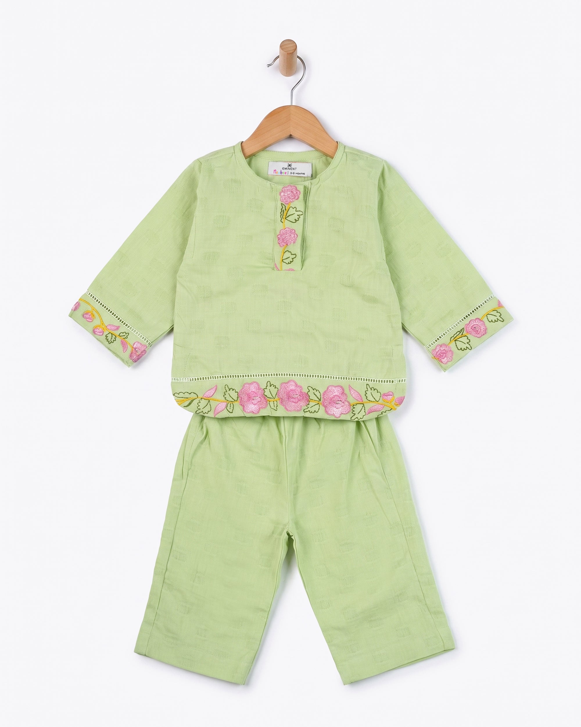 Eminent Newborn Ethnic Essentials Embroidered 2 Pc Suit