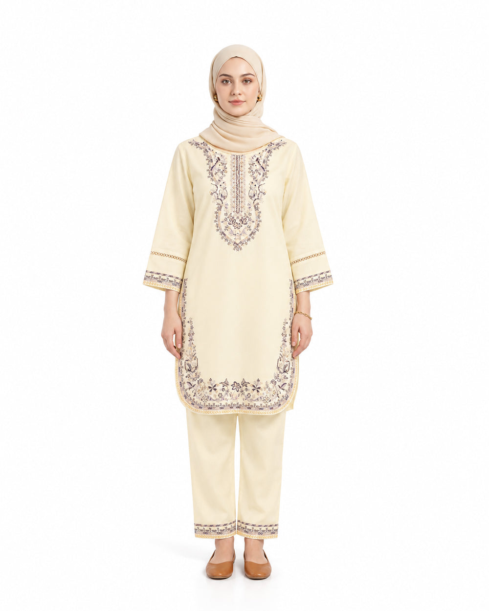 Valuables Women's Embroidered Suit - 2 Pc