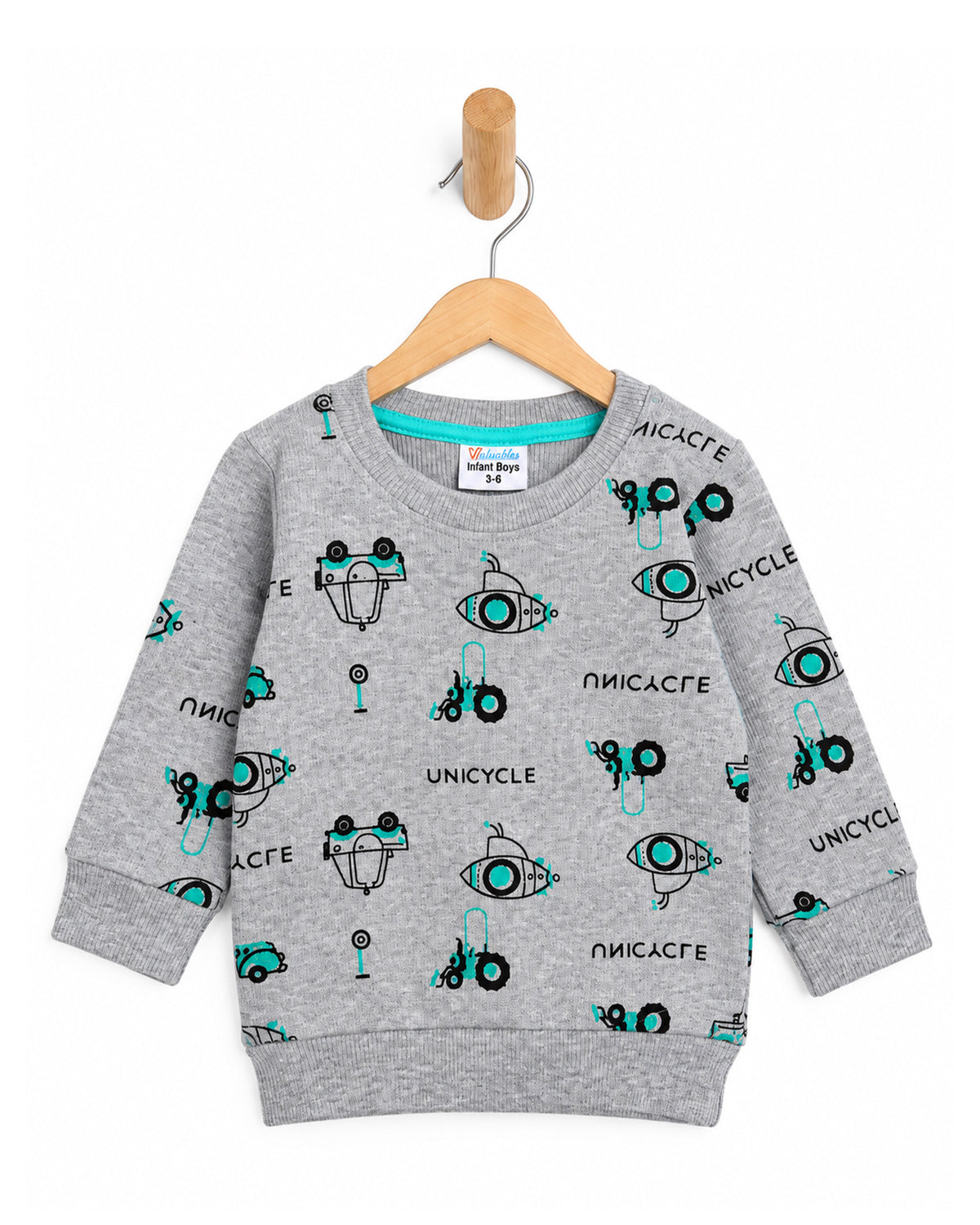 Valuables Newborn Boys Full Sleeves T-Shirt