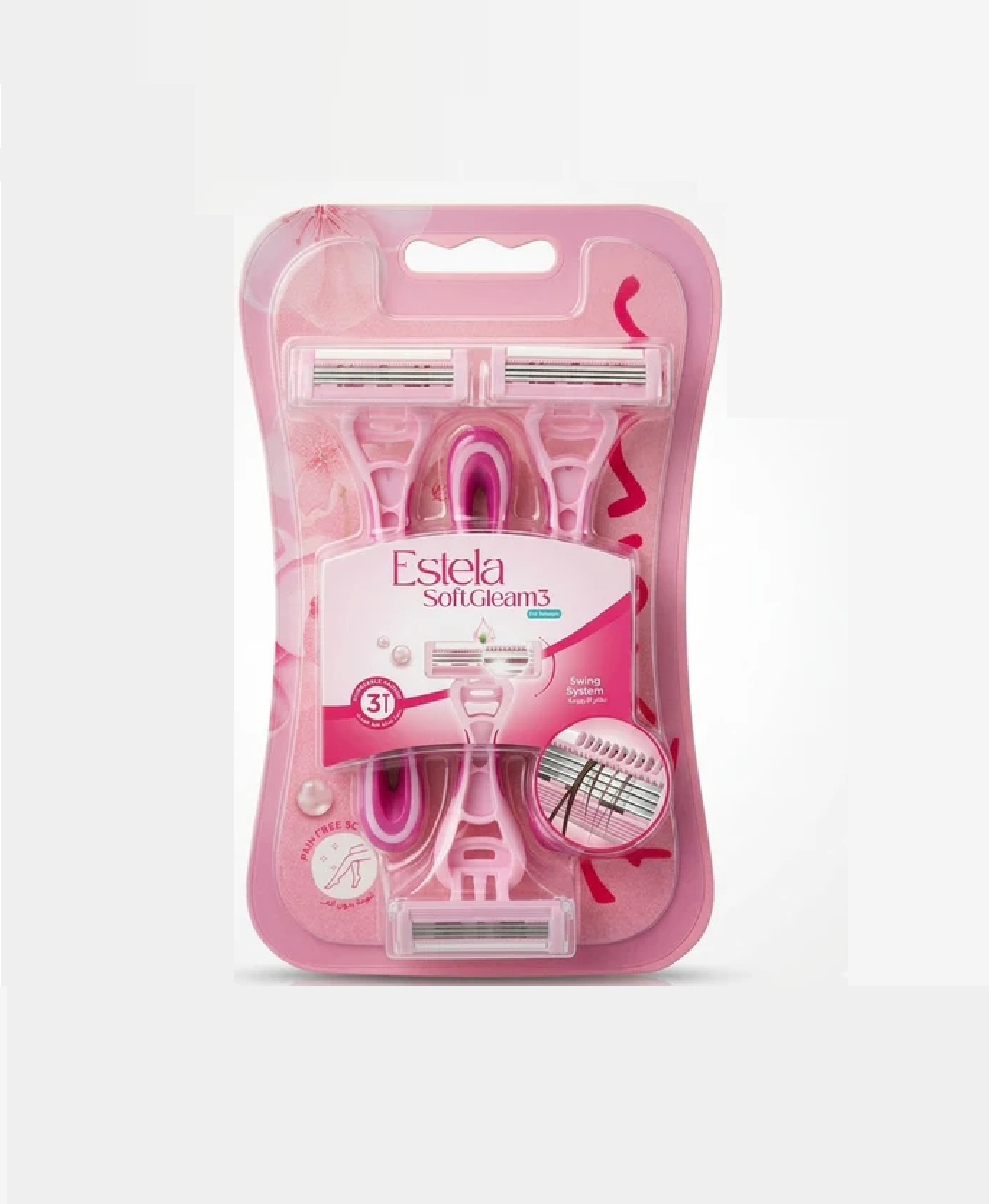 Estela SoftGleam Razor (Pack of 3)