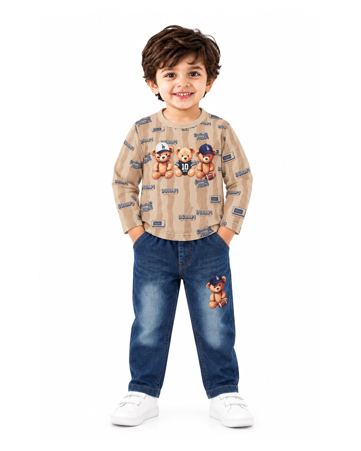 Valuables Boys Printed Full Sleeves Suit