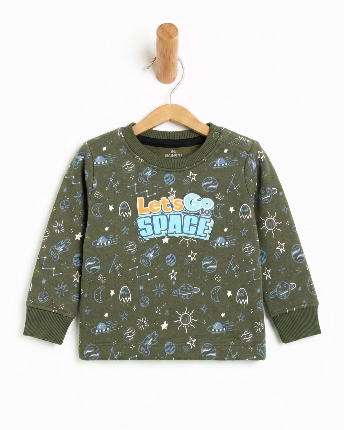 Eminent Newborn Boys Sweatshirt - Olive Green, Newborn Boys Hoodies & Sweatshirts, Eminent, Chase Value